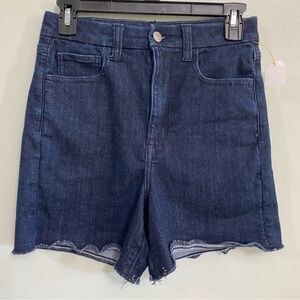 American Eagle curvy high rise shortie denim shorts size 6